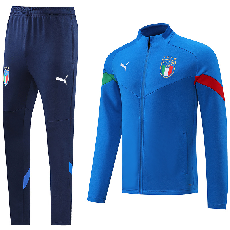 AAA Quality Italy 22/23 Tracksuit - Blue/Red/Green